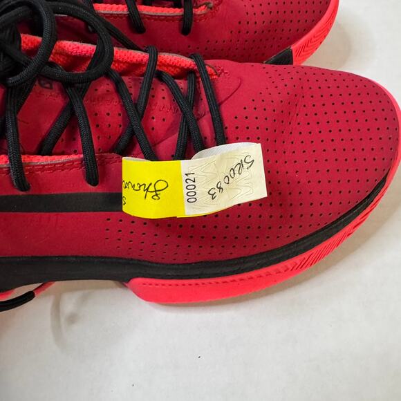 Under Armour UA Curry SC 3Zero 3 GS Red Black Basketball Sneakers Size 5.5Y EUC - Picture 14 of 16